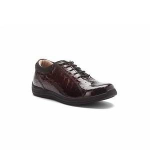 NEW DREW SHOES women's tulip lace up shoes in brown croc
